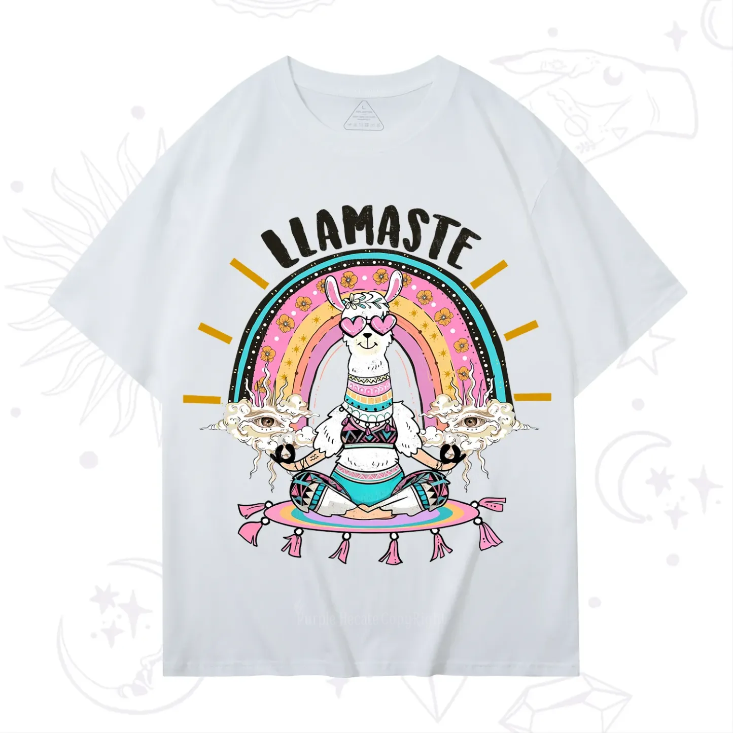 Purplehecate Llama Meditating T-Shirt