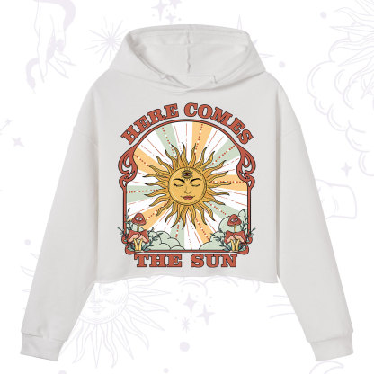 PurplehecateHere Comes The Sun Crop Hoodie