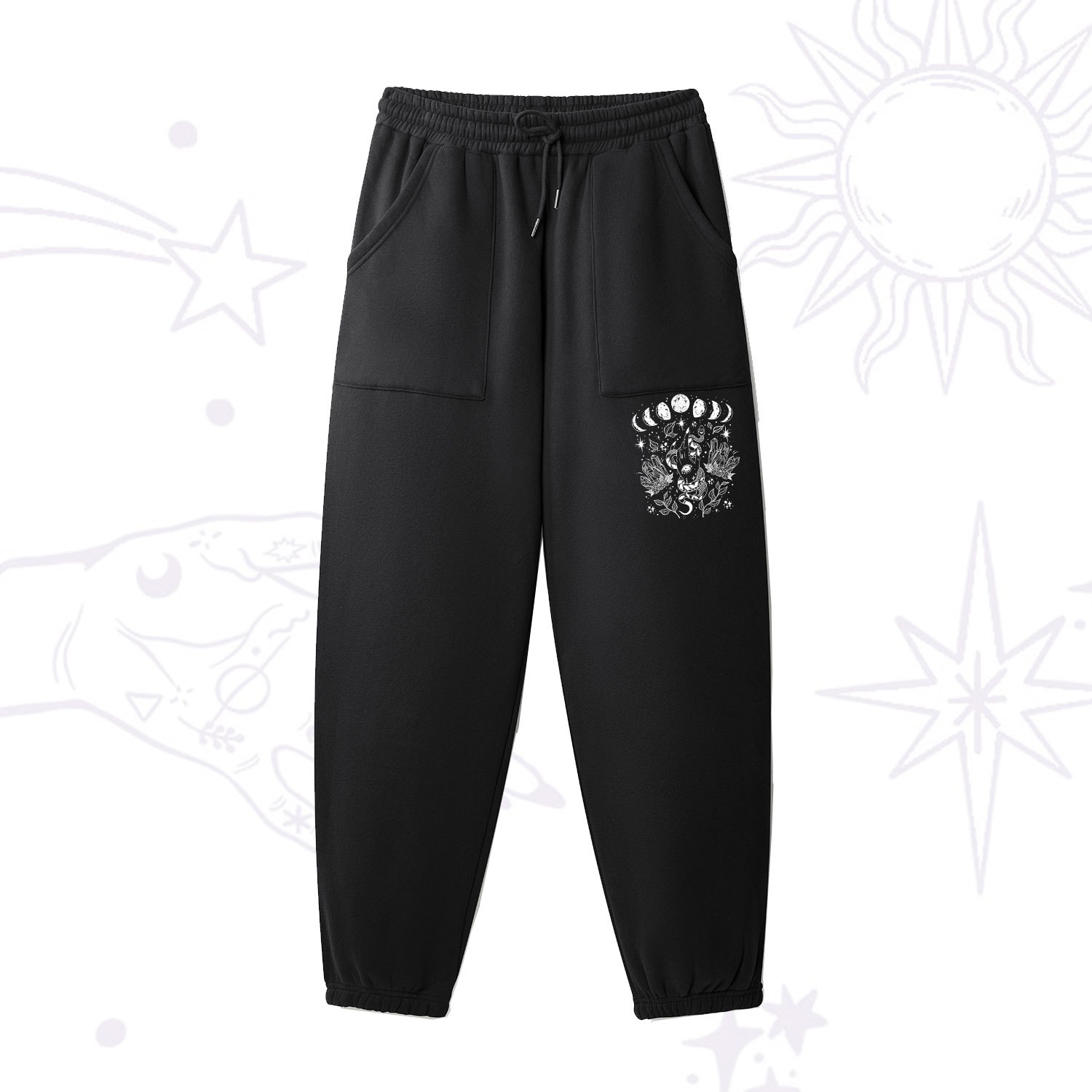 Purplehecate Reach For The Moon Fleece Sweatpants