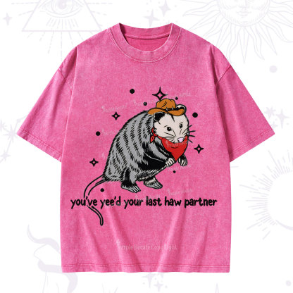 Purplehecate You've Yee'd Your Last Haw Partner Possum Washed T-Shirt