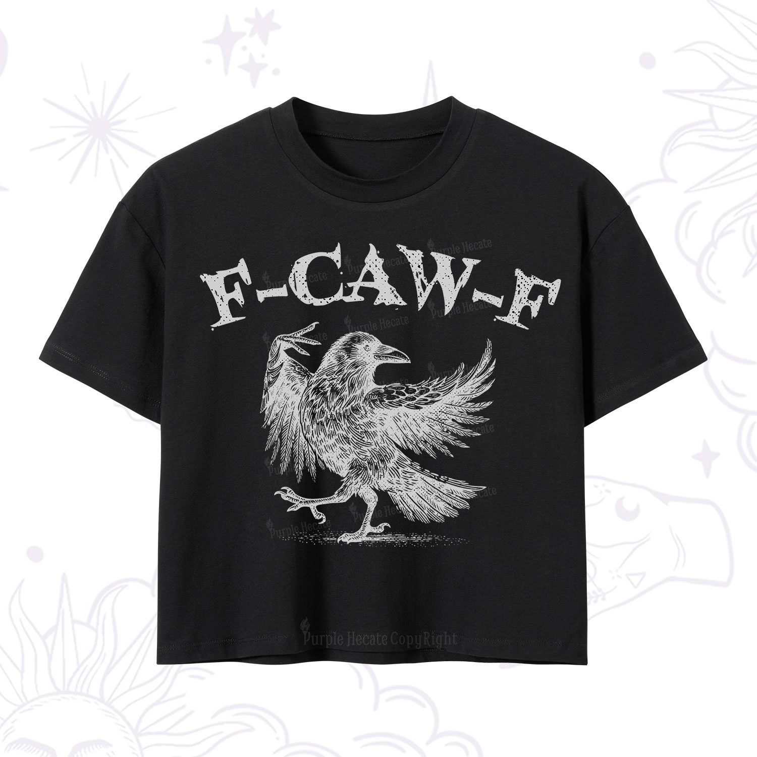Purplehecate F-caw-f Crow Crop T-Shirt
