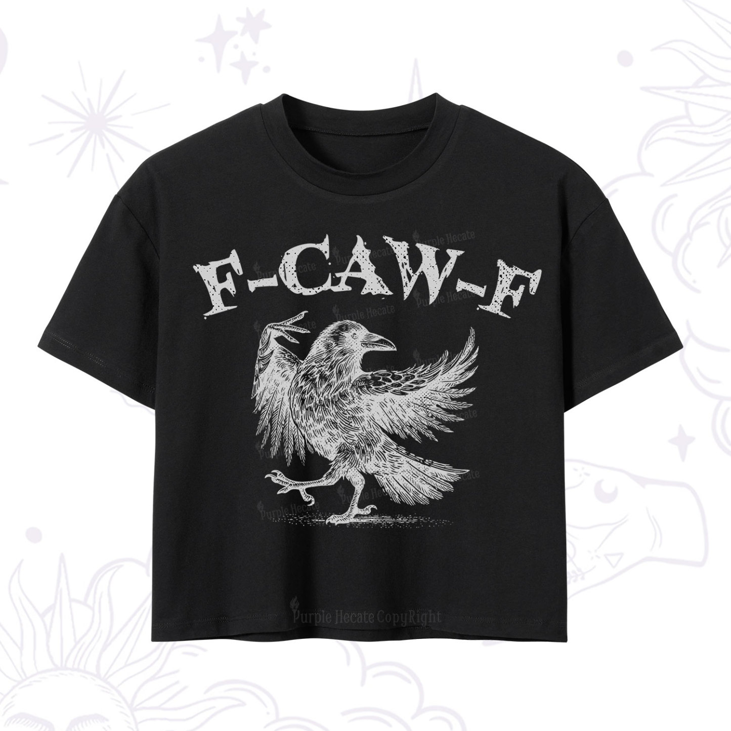 Purplehecate F-caw-f Crow Crop T-Shirt