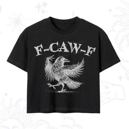 Purplehecate F-caw-f Crow Crop T-Shirt