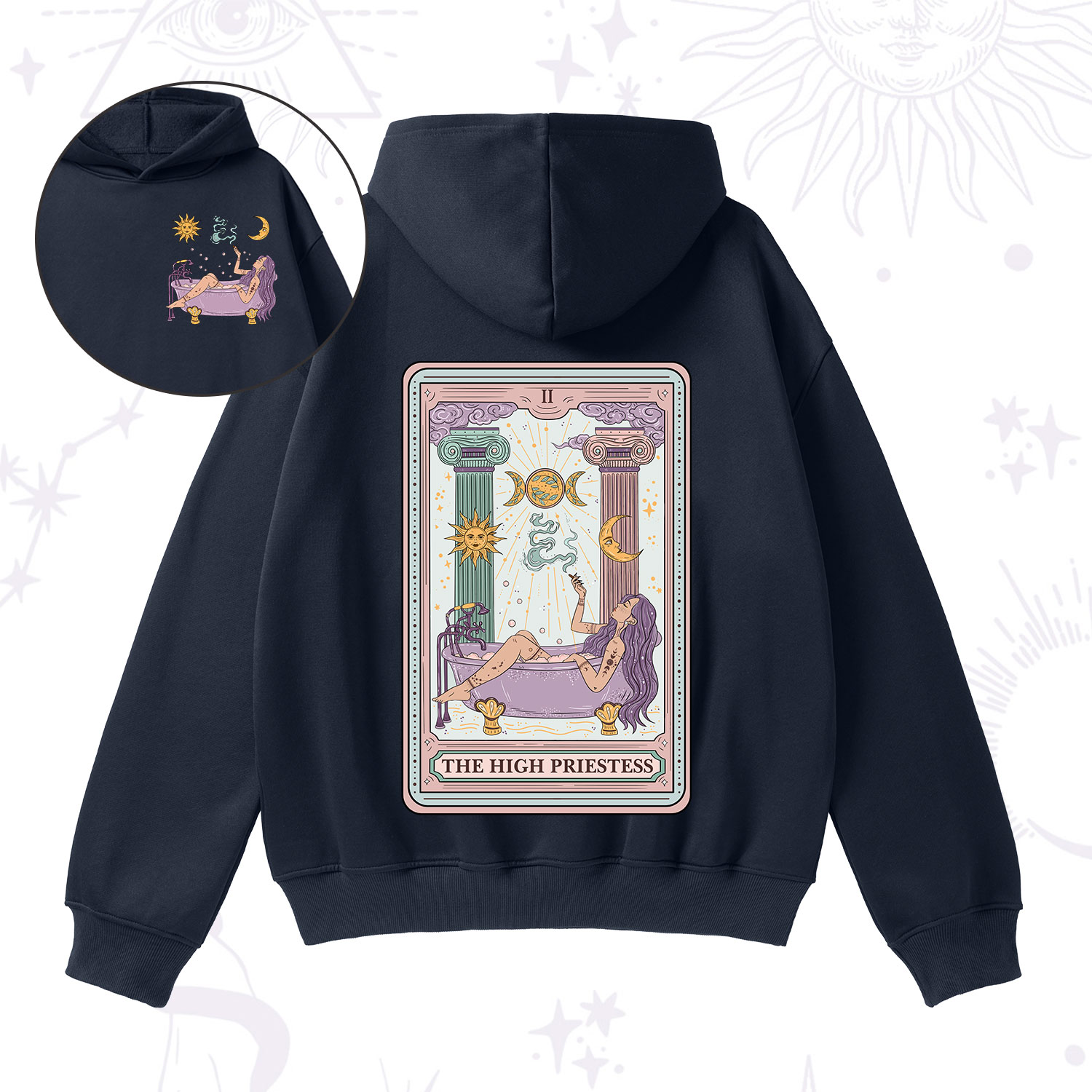 Purplehecate The High Priestess Tarot Fleece Hoodie Suit