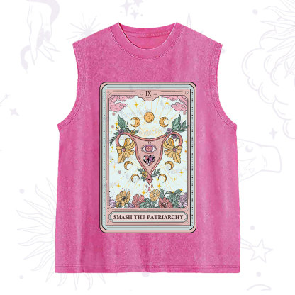 Purplehecate The Smash the Patriarchy Tarot Washed Tank