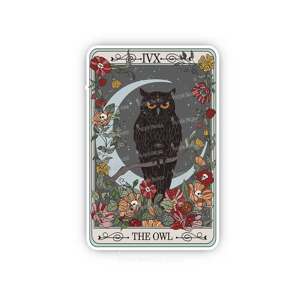 Purplehecate The Owl Tarot Sticker