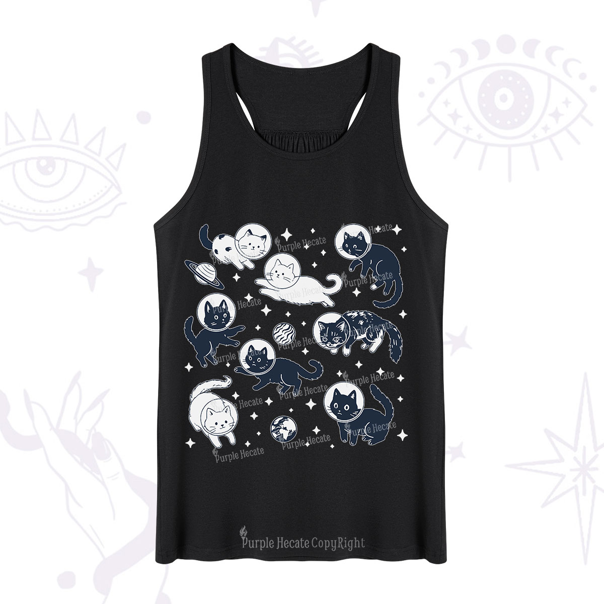 Purplehecate Cats in Space Tank