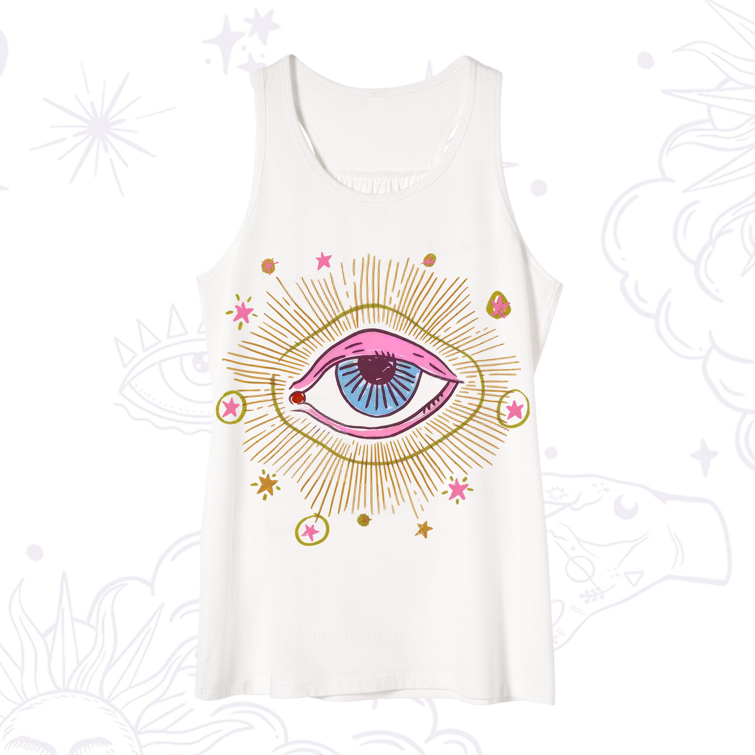 Purplehecate Mystic Gaze Evil Eye Protection Tank