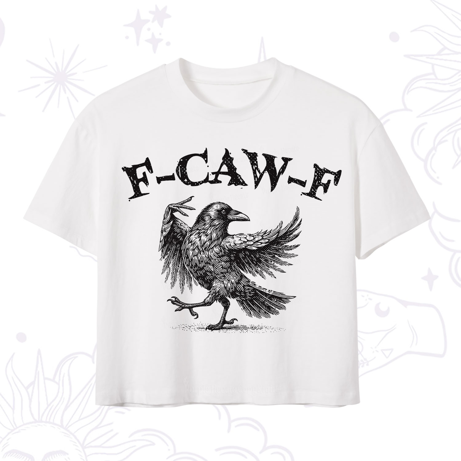 Purplehecate F-caw-f Crow Crop T-Shirt