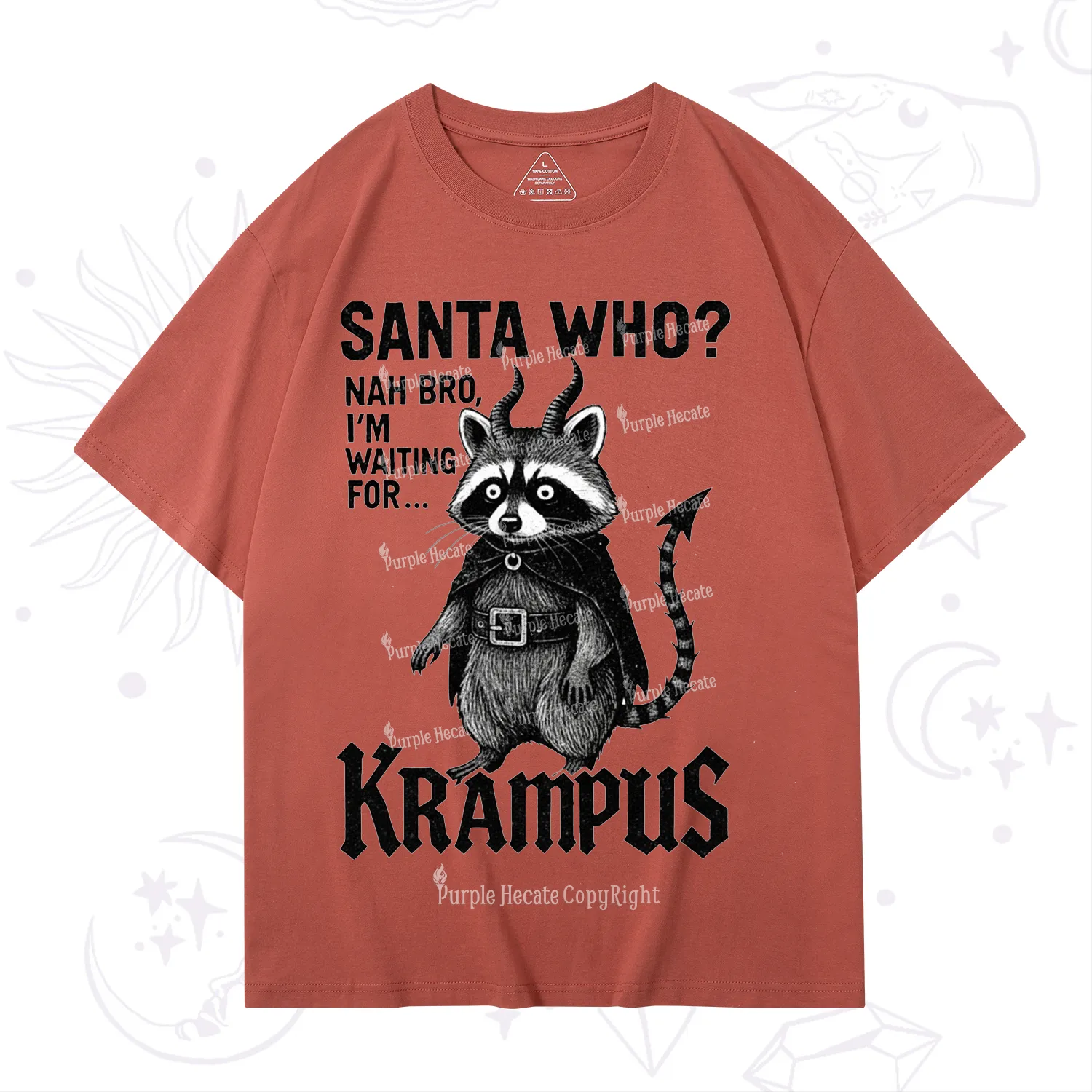 Purplehecate Santa Who? Nah Bro I'm Waiting for Krampus Christmas T-Shirt