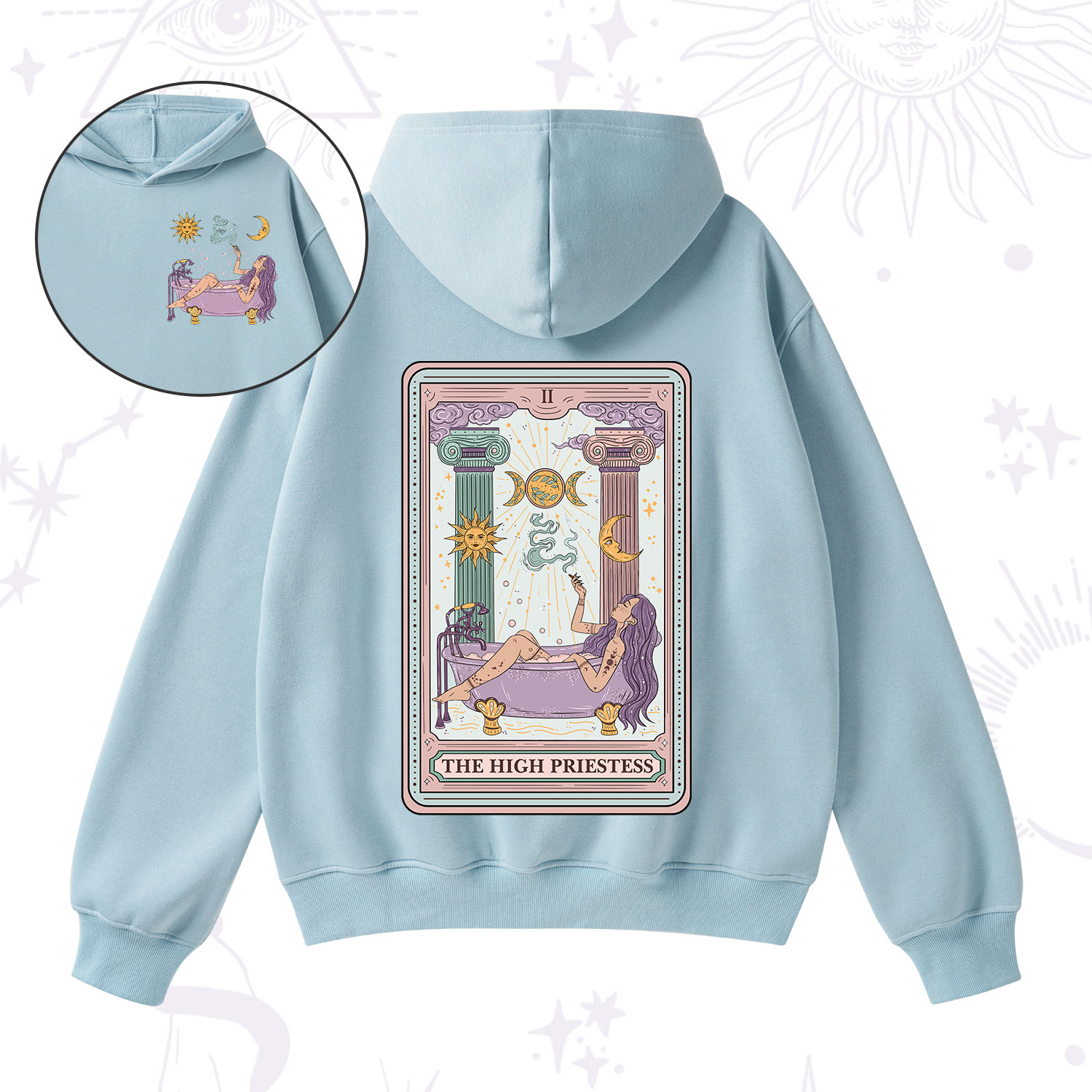 Purplehecate The High Priestess Tarot Fleece Hoodie Suit