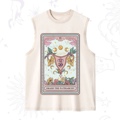 Purplehecate The Smash the Patriarchy Tarot Washed Tank