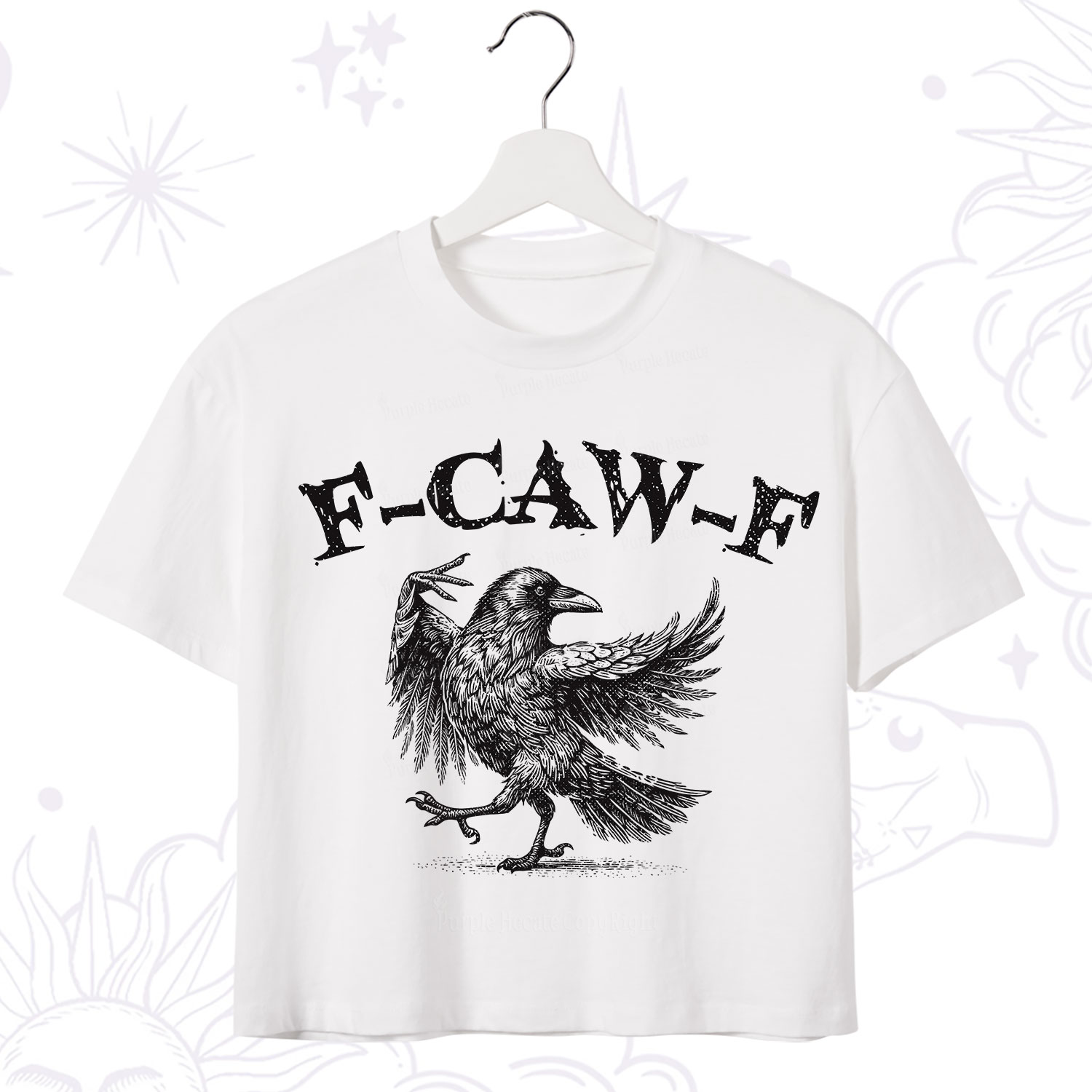 Purplehecate F-caw-f Crow Crop T-Shirt