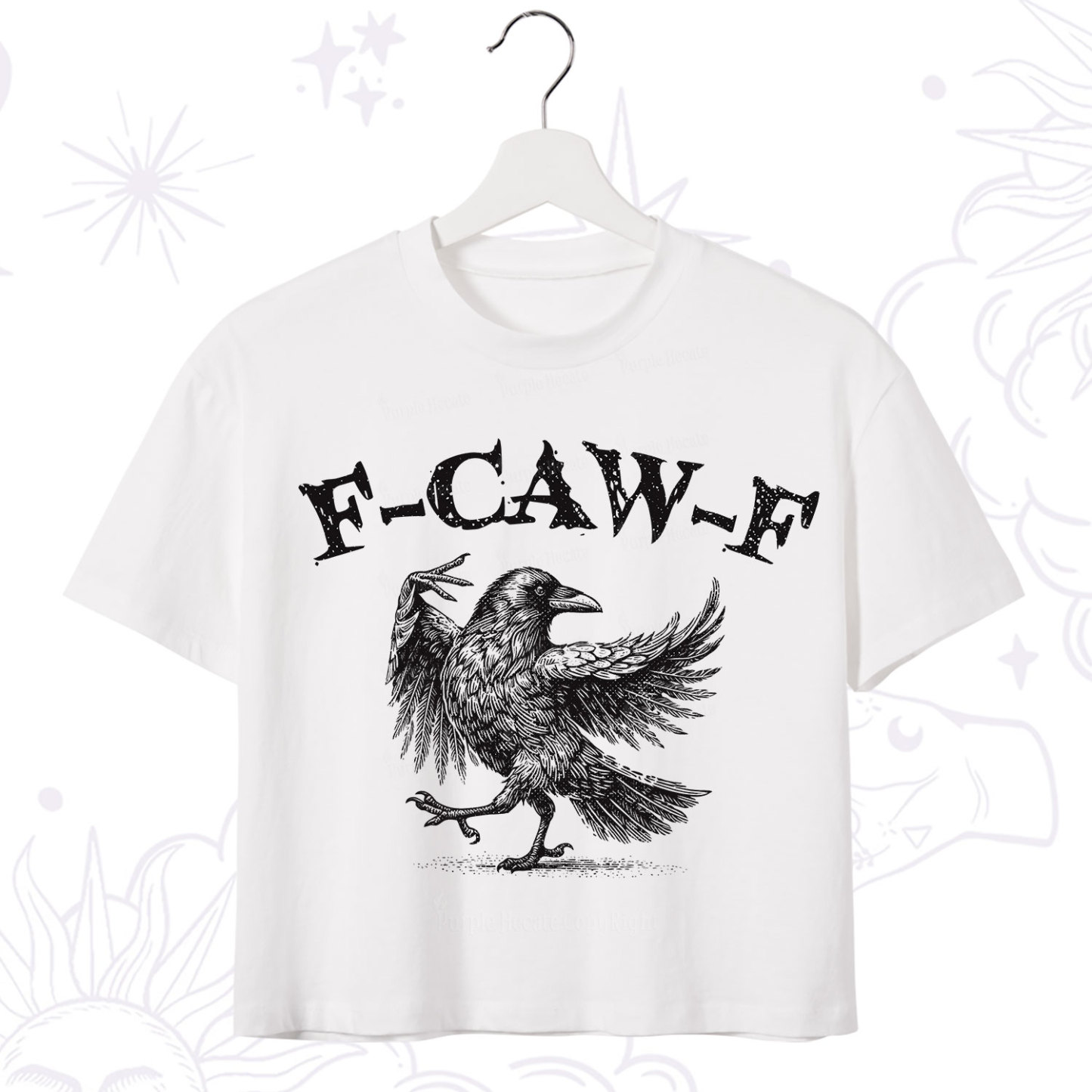 Purplehecate F-caw-f Crow Crop T-Shirt