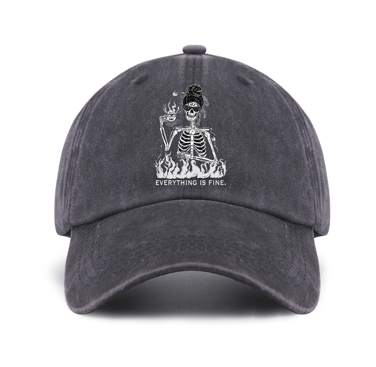 Purplehecate Everything Is Fine Baseball Cap