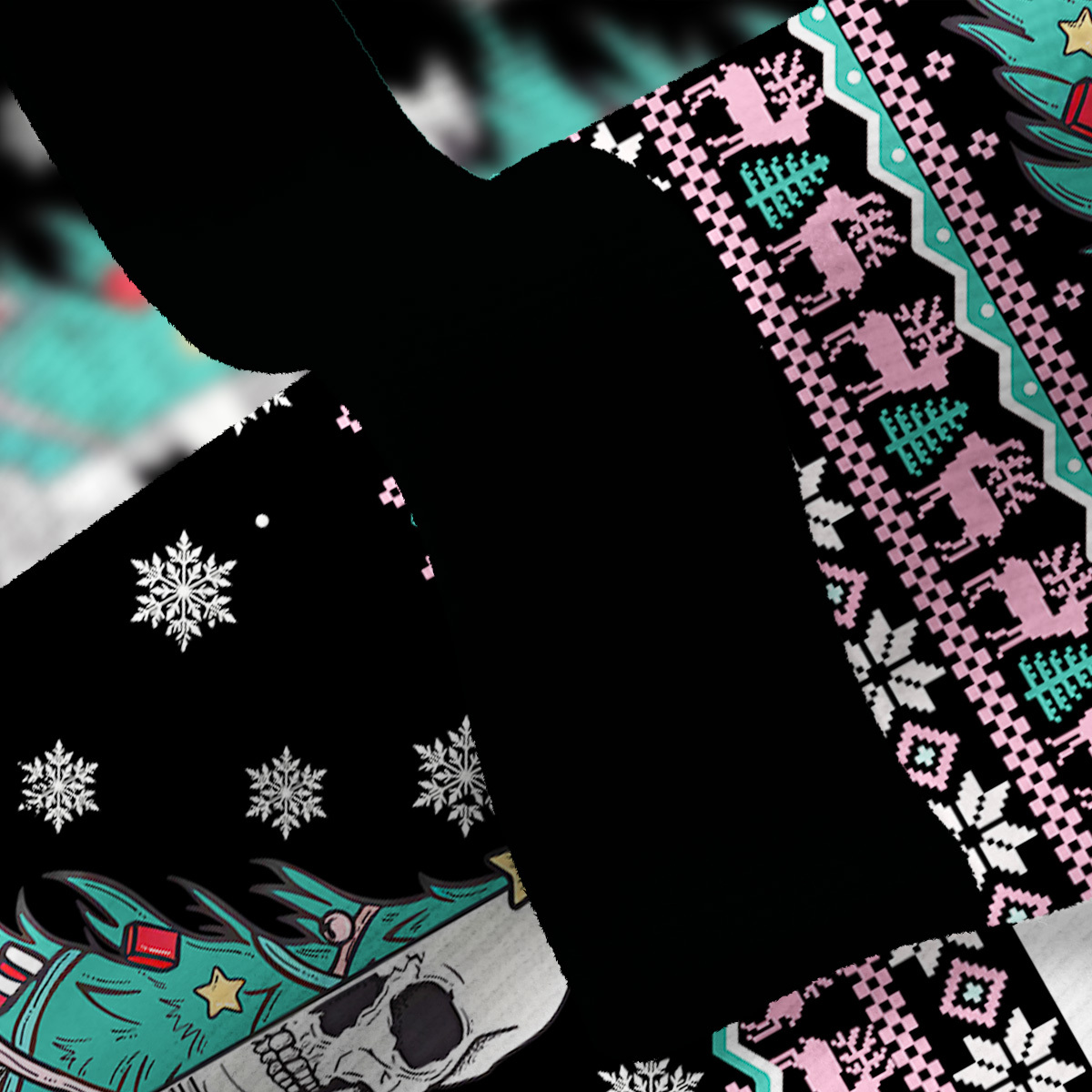 Purplehecate Sorta Merry Sorta Scary Christmas Fuzzy Ugly Christmas Sweatshirt