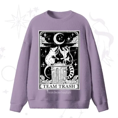 Purplehecate The Team Trash Tarot Fuzzy Ugly Sweater