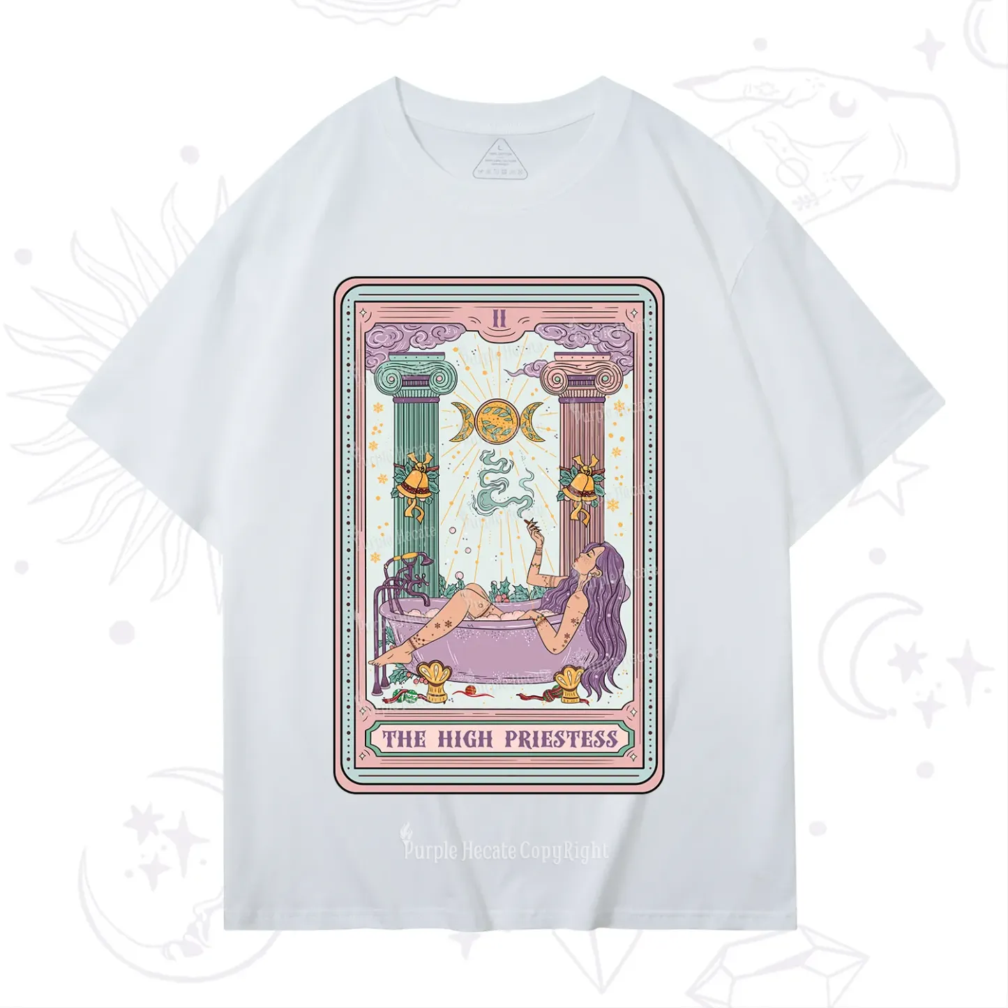 Purplehecate The High Priestess Tarot Christmas T-Shirt