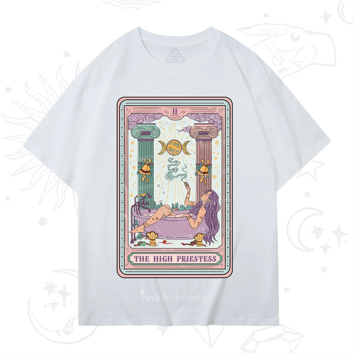 Purplehecate The High Priestess Tarot Christmas T-Shirt
