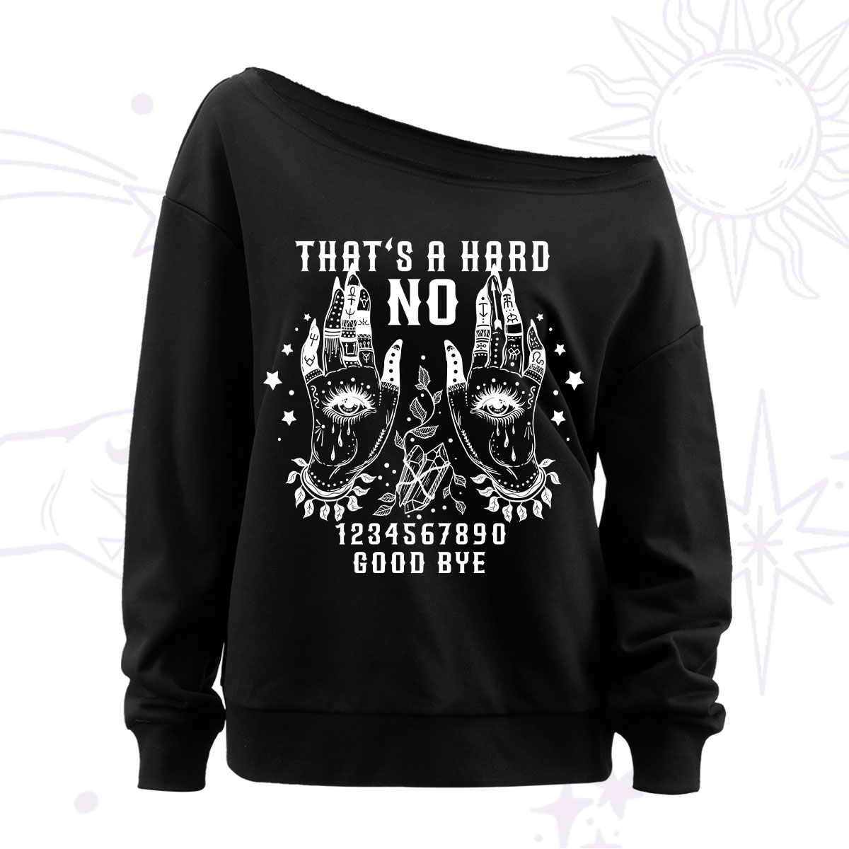 Purplehecate That's A Haro No Off The Shoulder Sweatshirt