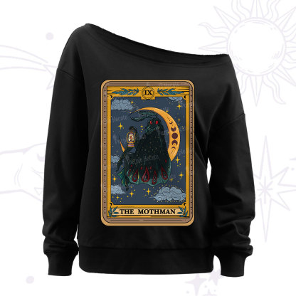Purplehecate The Mothmen Tarot Off The Shoulder Sweatshirt
