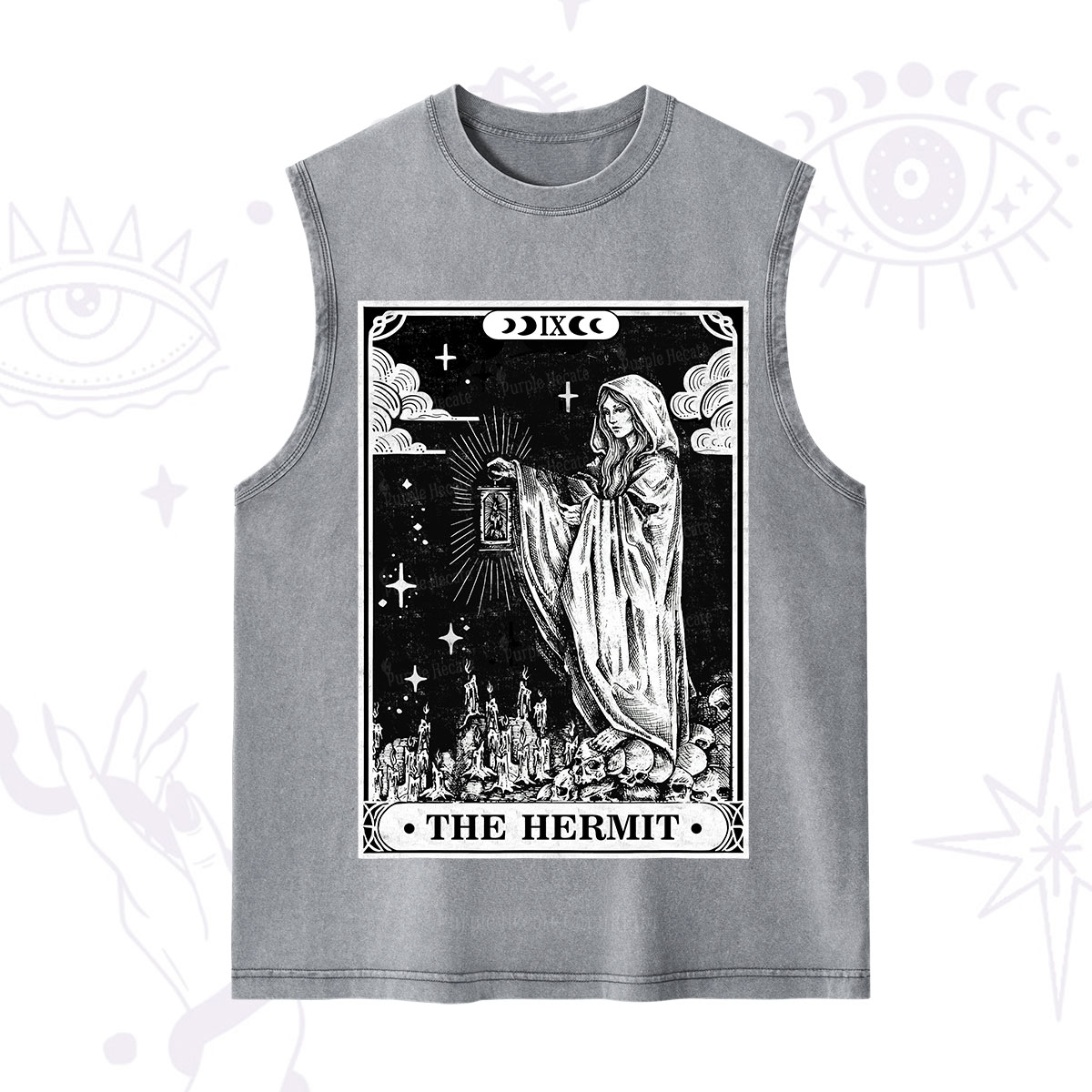 Purplehecate The Hermit Goddess Tarot Card Washed Tank