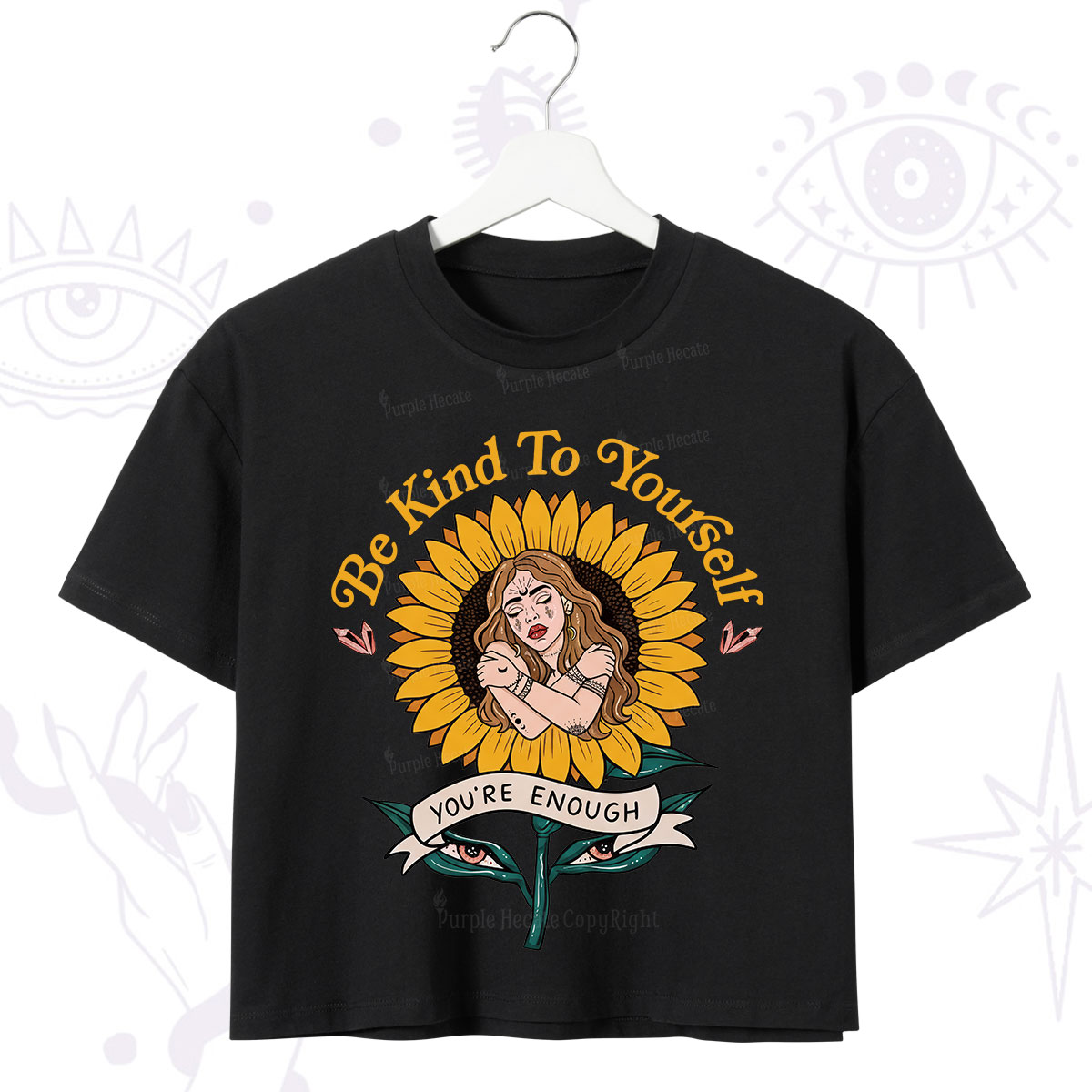 Purplehecate Be Kind To Yourself Crop T-Shirt