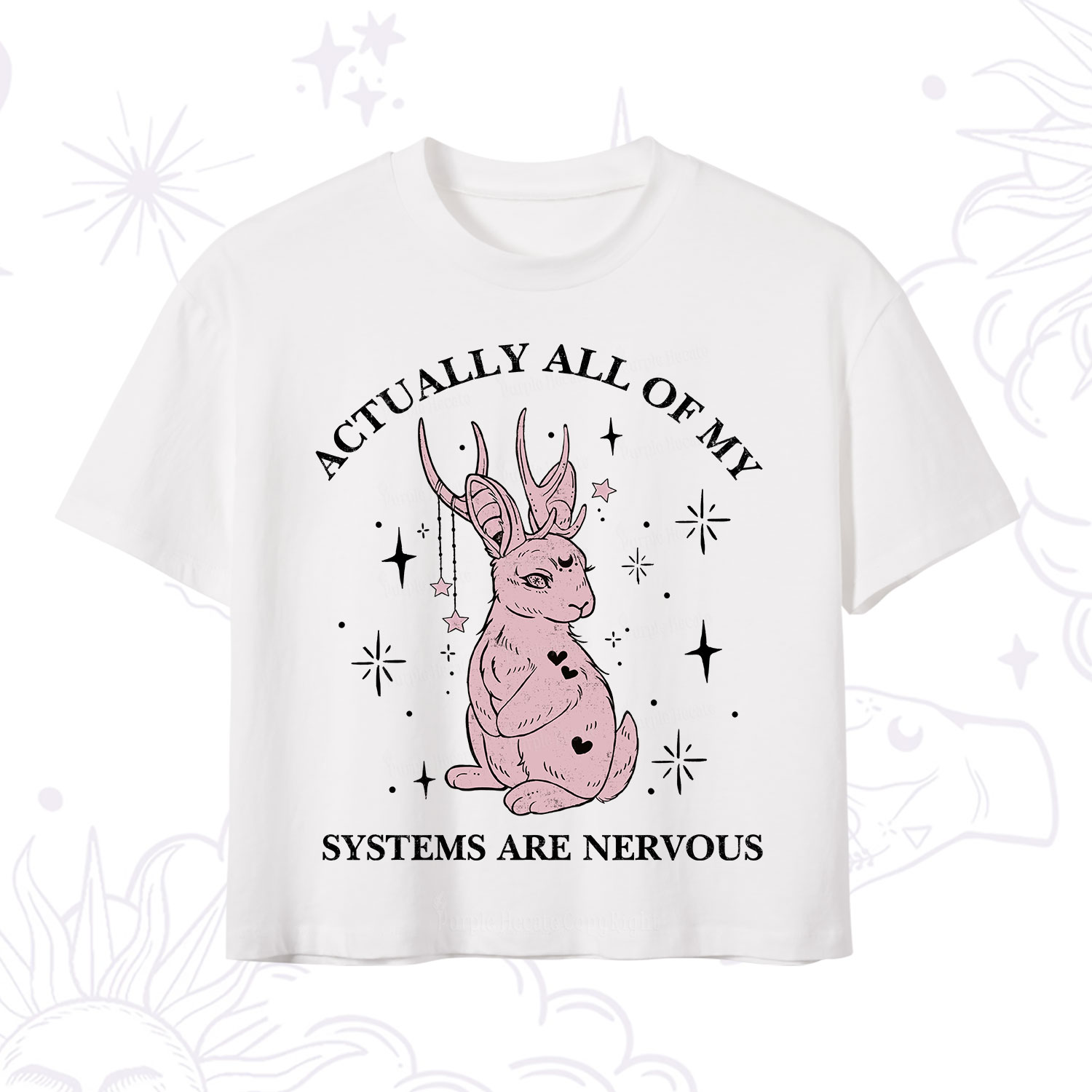 Purplehecate Actually All Of My Systems Are Nervous Crop T-Shirt
