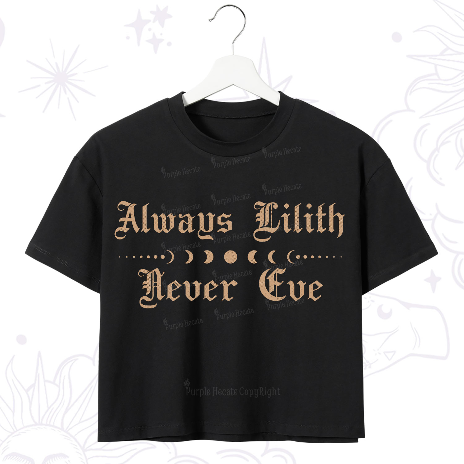 Purplehecate Always Lilith Never Eve Crop T-Shirt