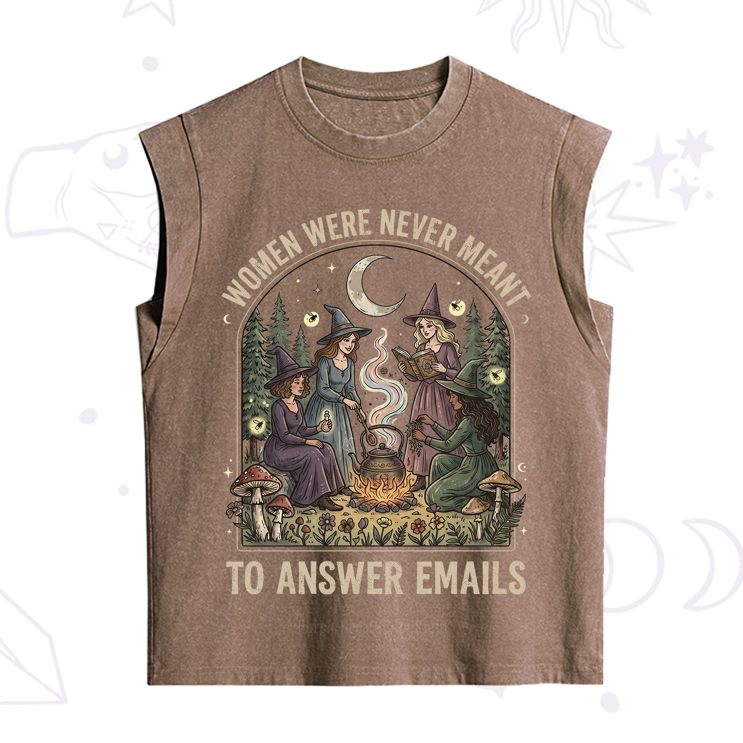 Purplehecate Women Were Never Meant to Answer Emails Witch Vintage Washed Tank