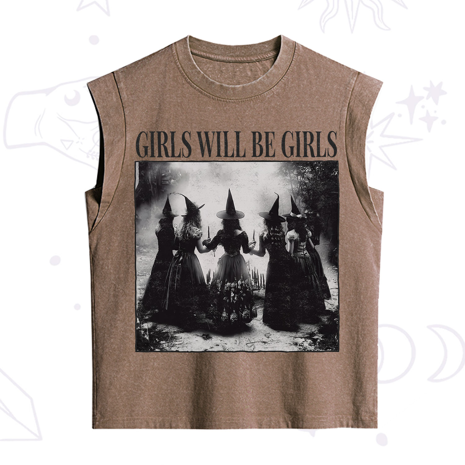Purplehecate Girl Will Be Girl Witch Vintage Washed Tank