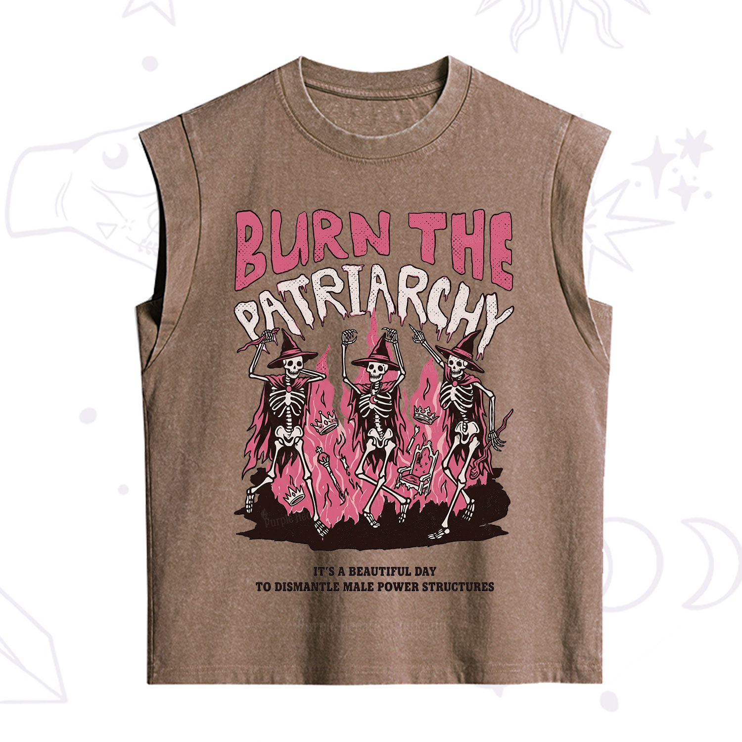 Purplehecate Burn The Patriarchy Vintage Washed Tank
