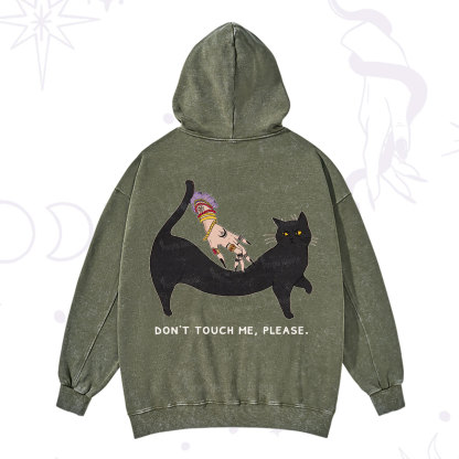 Purplehecate Don't Touch Me Washed Hoodie