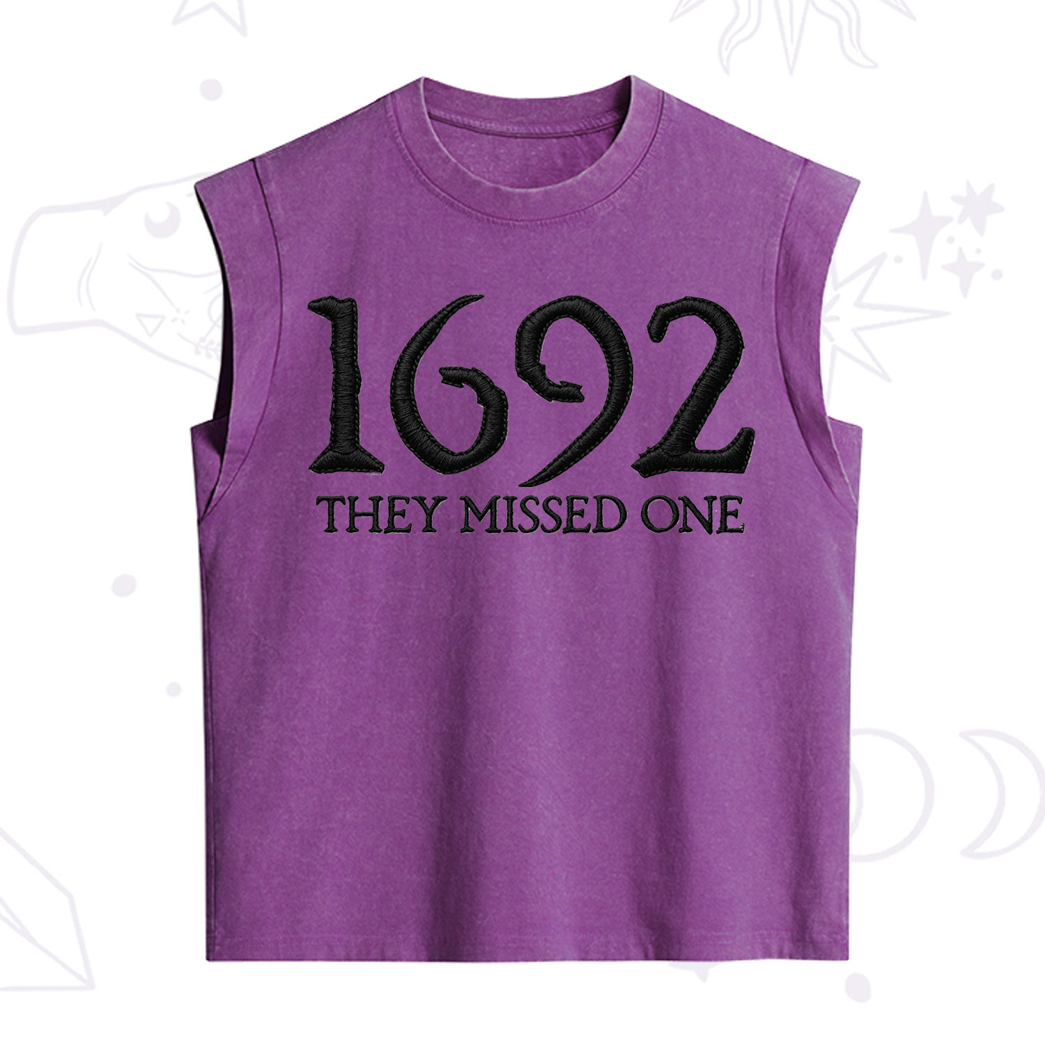 Purplehecate 1692 They Missed One Embroidered Vintage Washed Tank