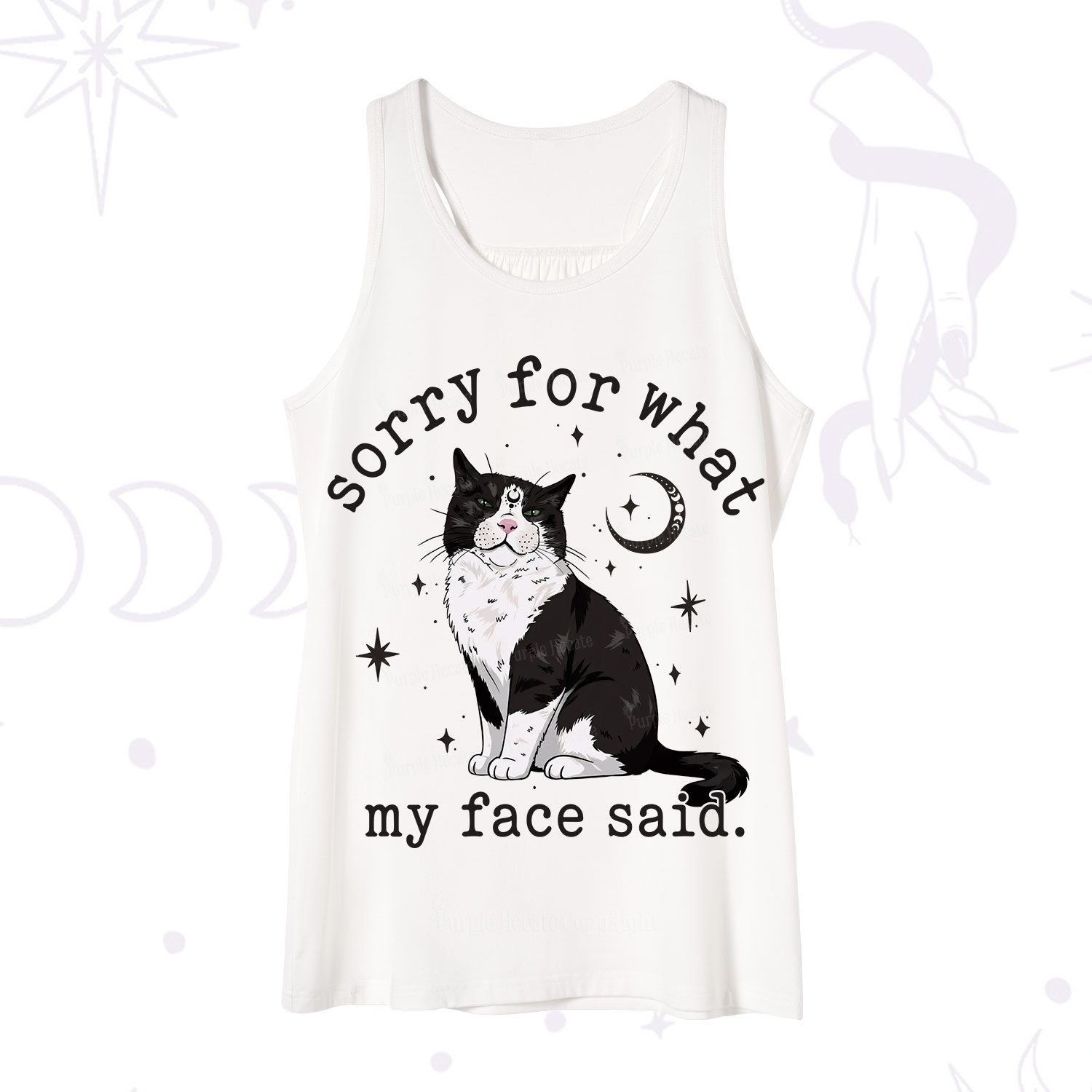 Purplehecate Sorry For What My Face Said Cat Tank