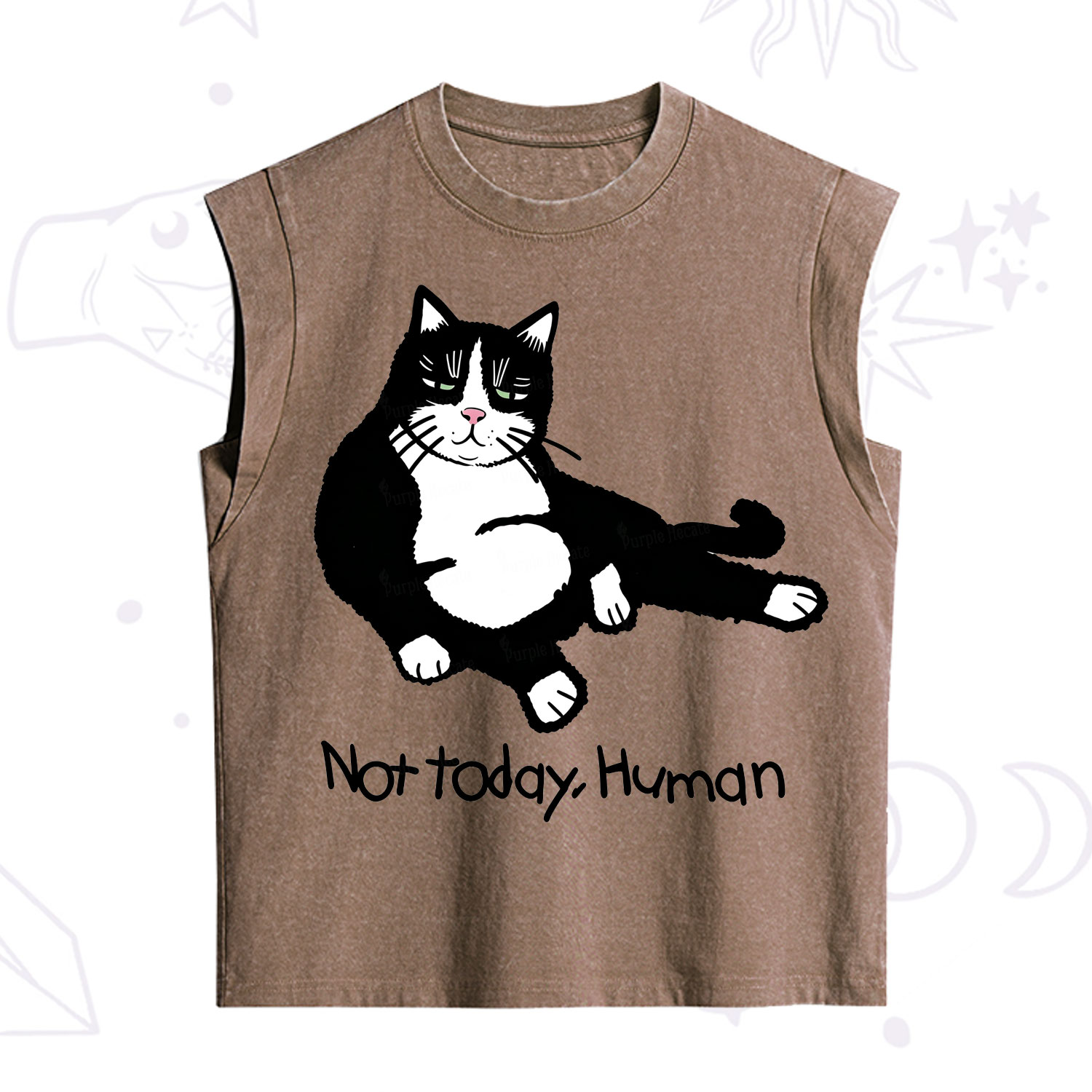 [Copy]Purplehecate Zero Of Fucks Raccoon Vintage Washed Tank