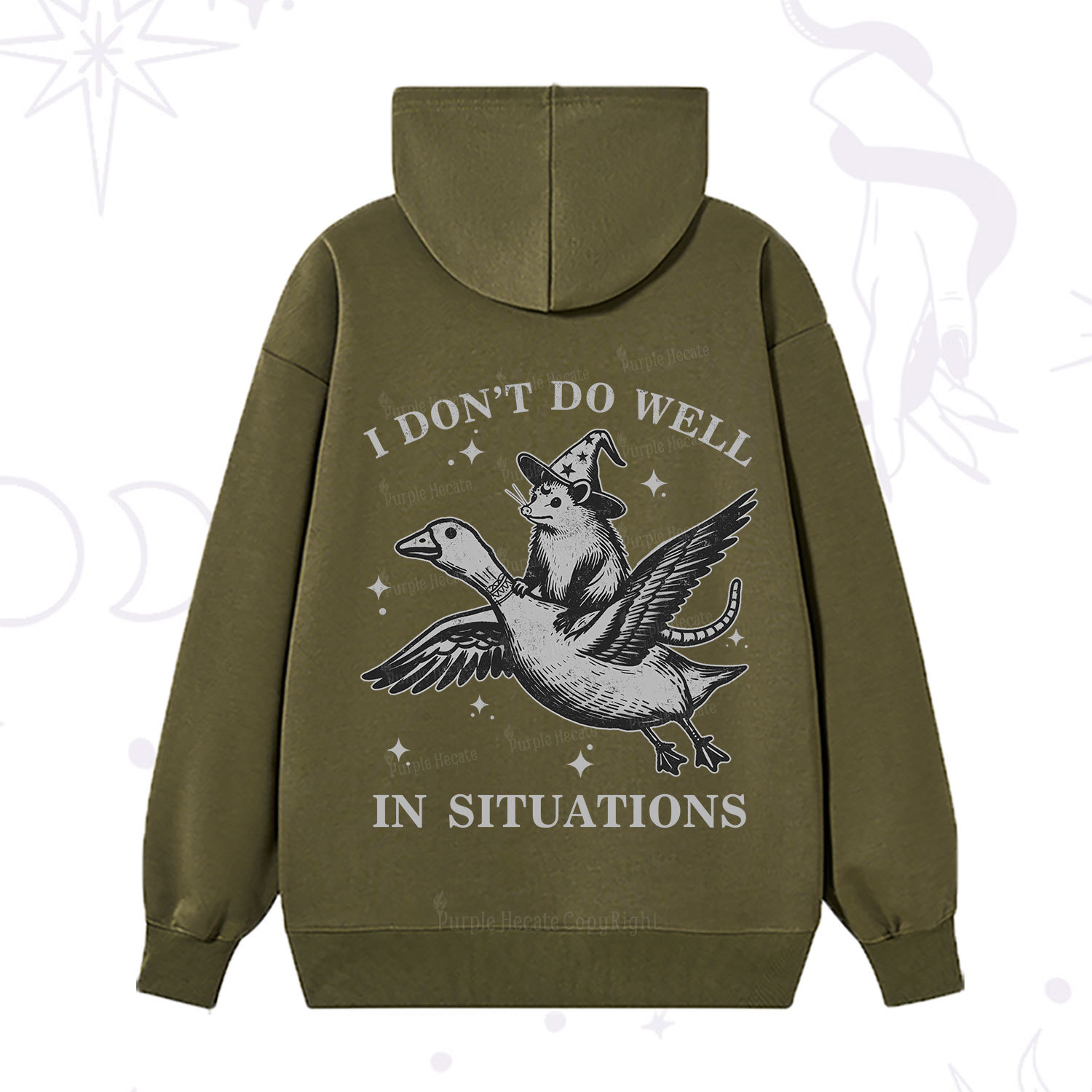 Purplehecate I Don't Do Well In Situations Hoodie