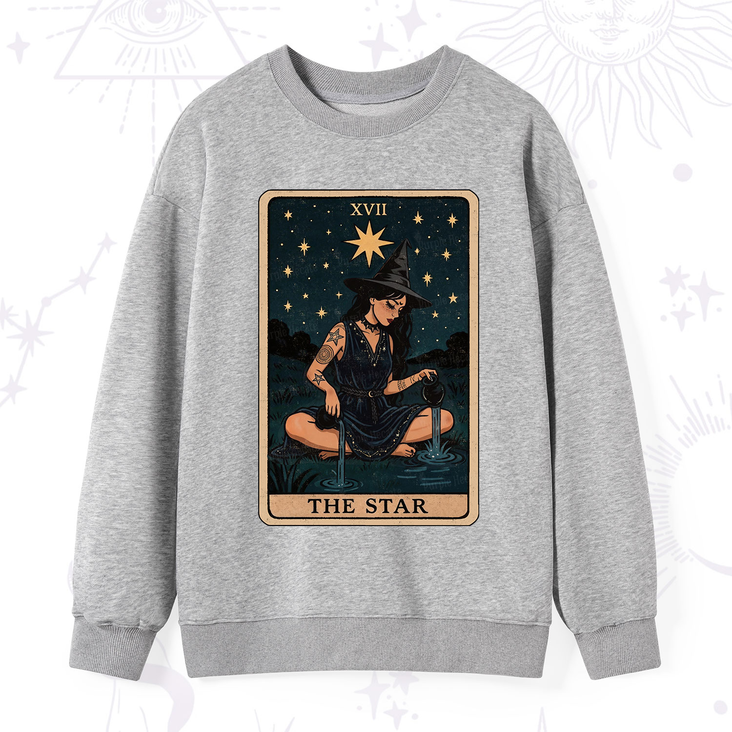Purplehecate The Star Witch Tarot Sweatshirt