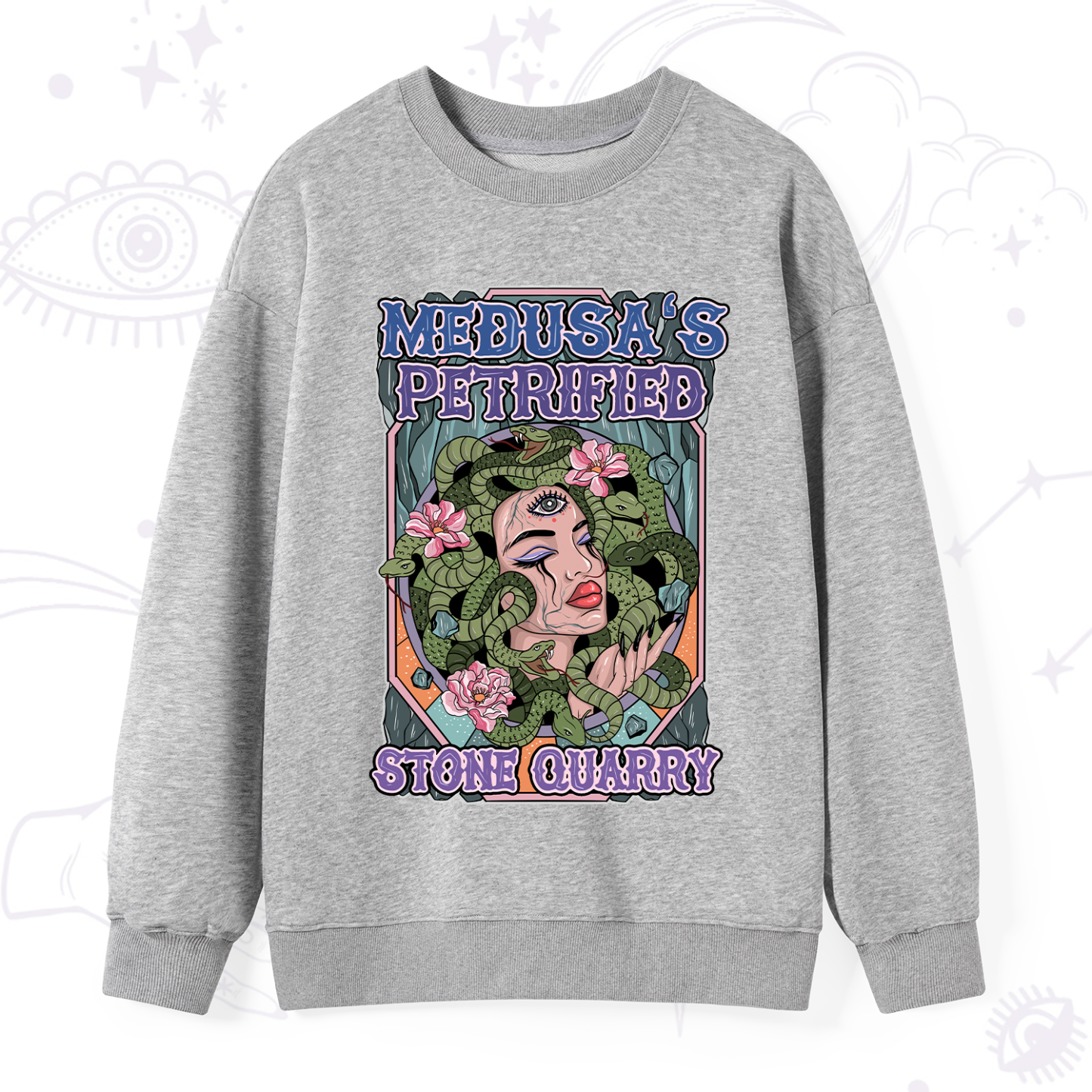 Purplehecate The Gorgon With Snake Hair Medusa Sweatshirt