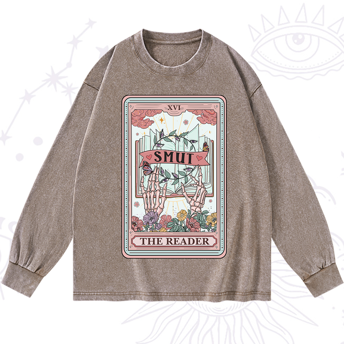 Purplehecate The Smut Reader Tarot Washed Long Sleeve Shirt