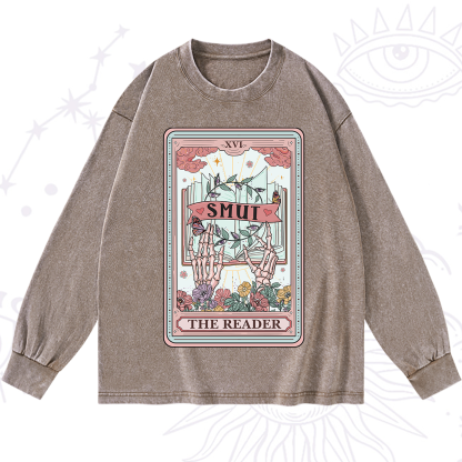 Purplehecate The Smut Reader Tarot Washed Long Sleeve Shirt