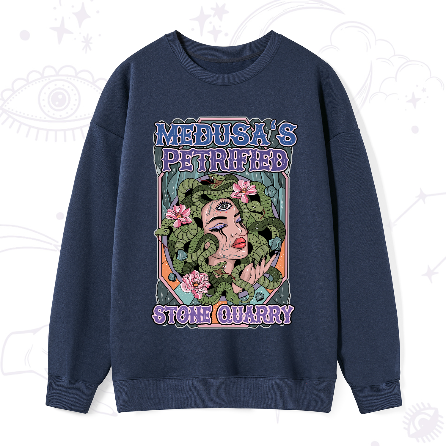 Purplehecate The Gorgon With Snake Hair Medusa Sweatshirt