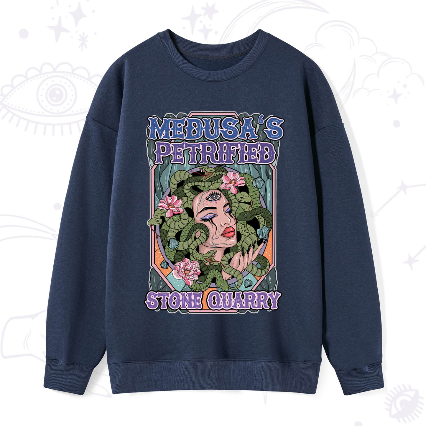 Purplehecate The Gorgon With Snake Hair Medusa Sweatshirt