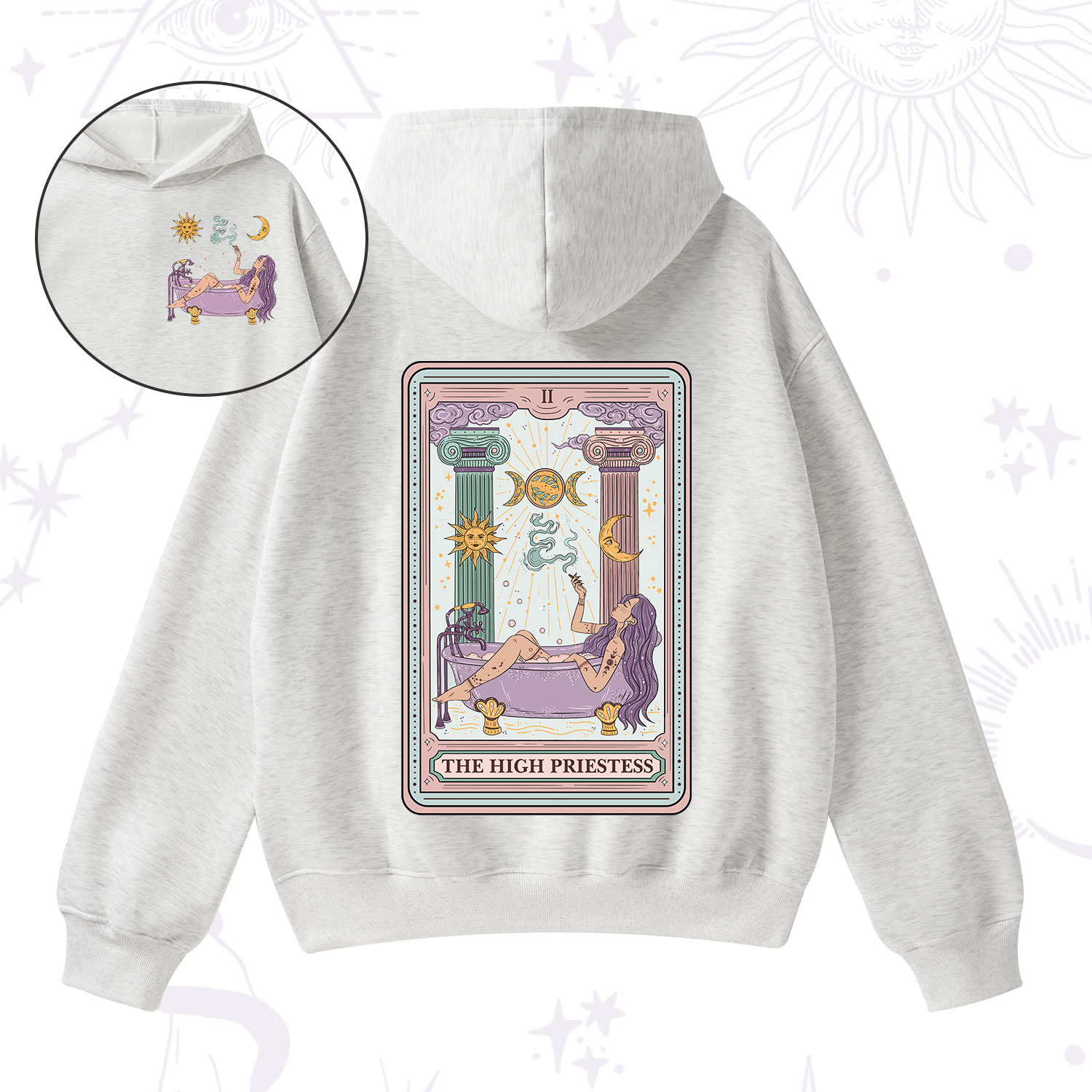 Purplehecate The High Priestess Tarot Fleece Hoodie Suit