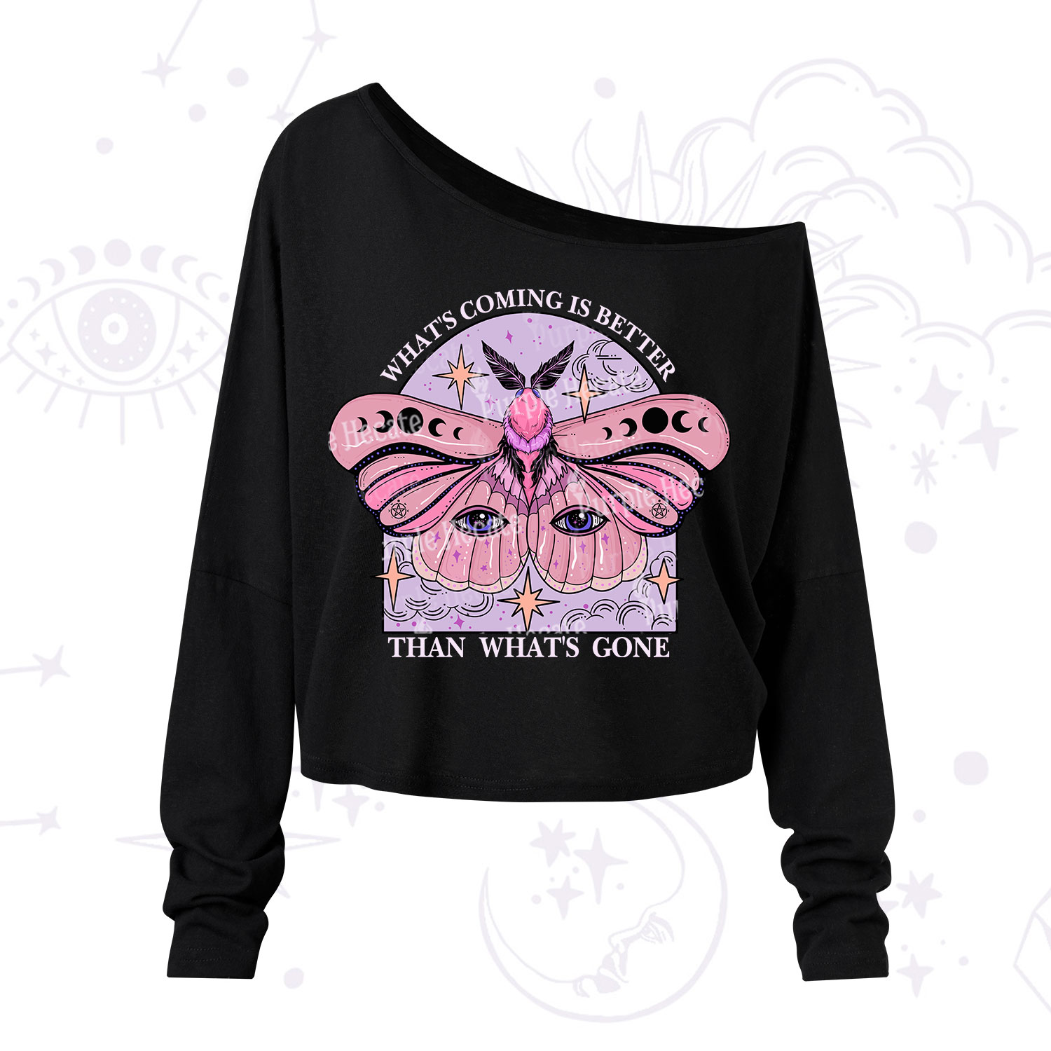 Purplehecate What's Coming Is Better Than What's Gone One Shoulder Long Sleeve Shirt