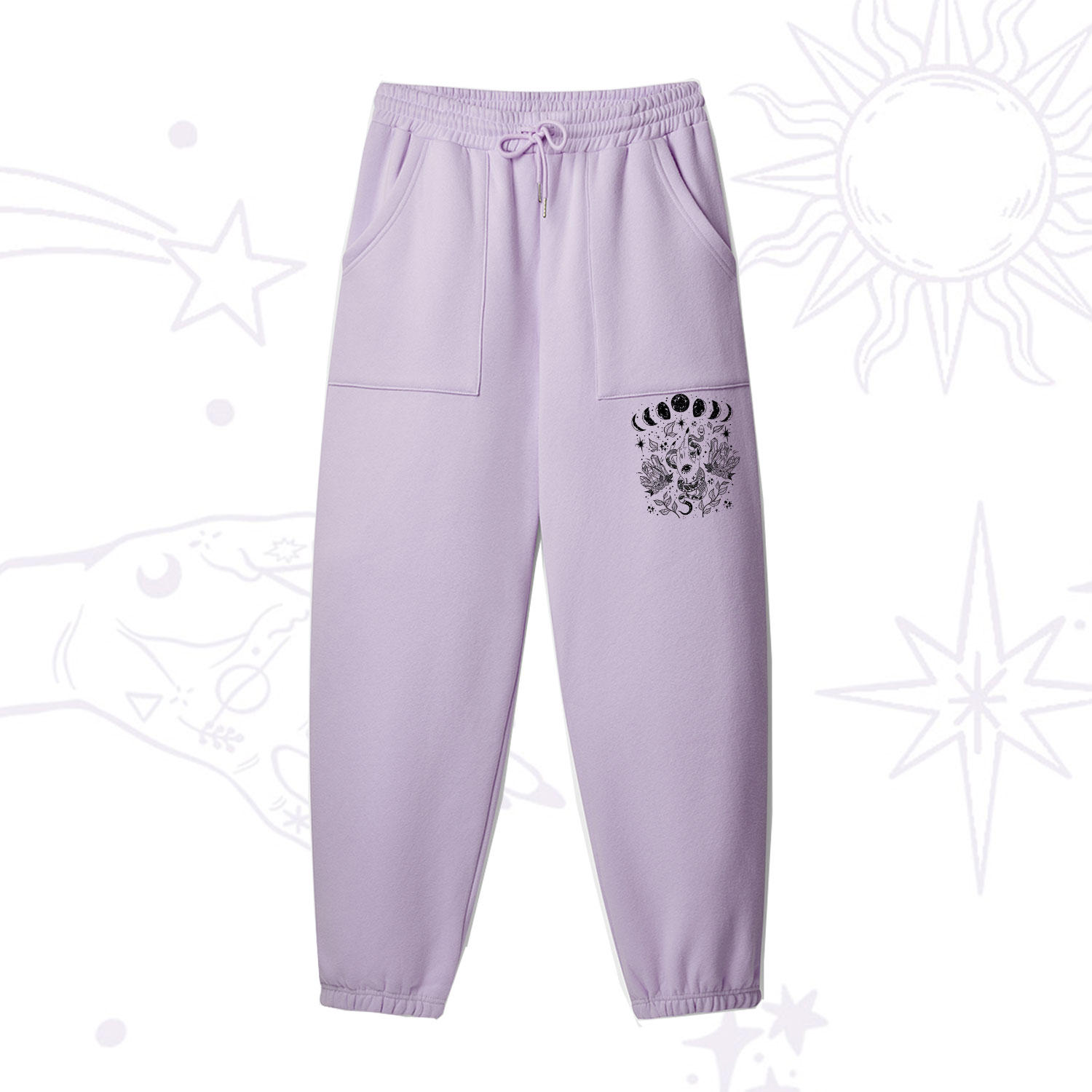 Purplehecate Reach For The Moon Fleece Sweatpants