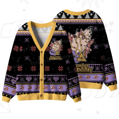 Purplehecate Remember Your Divinity Ugly Cardigan Sweaters