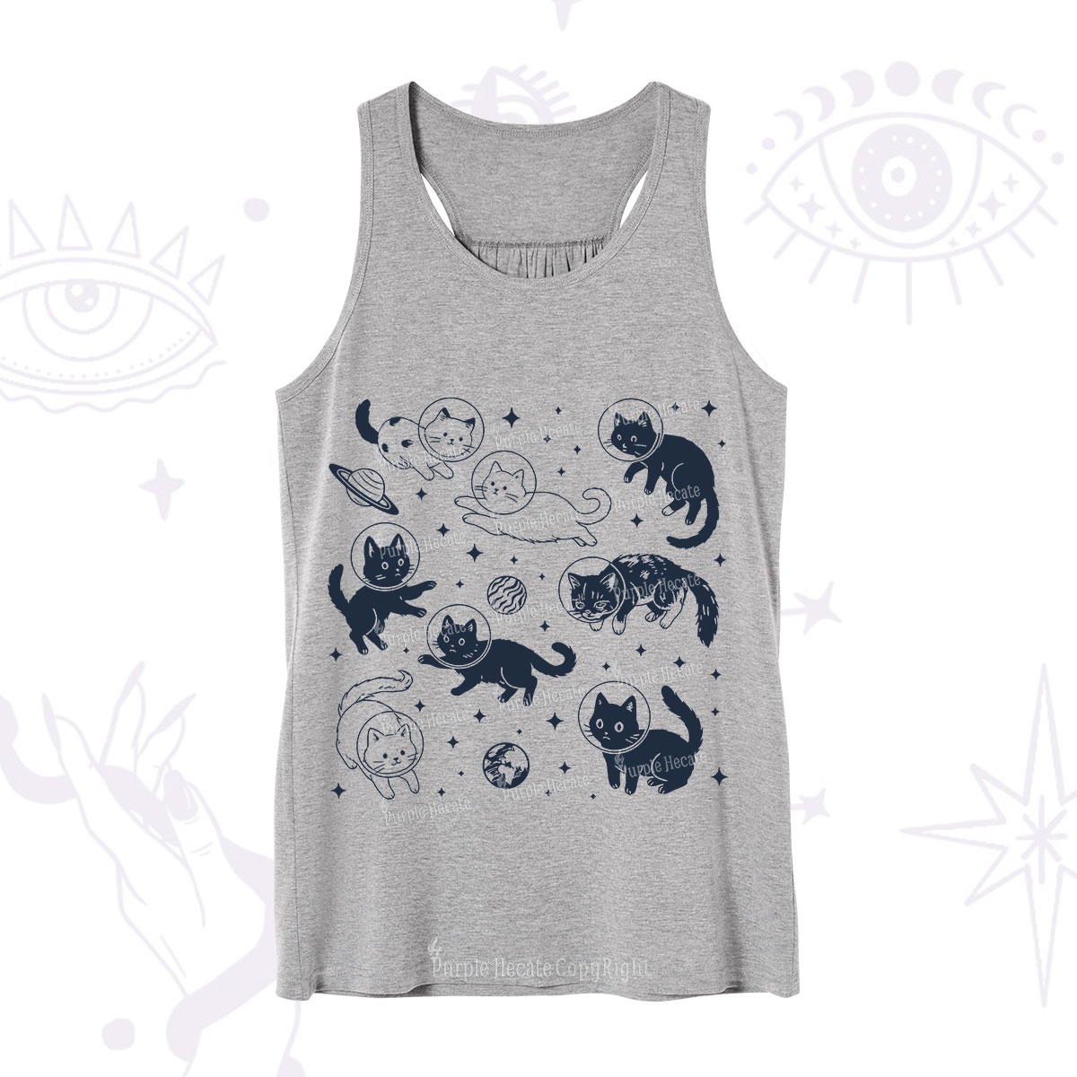 Purplehecate Cats in Space Tank