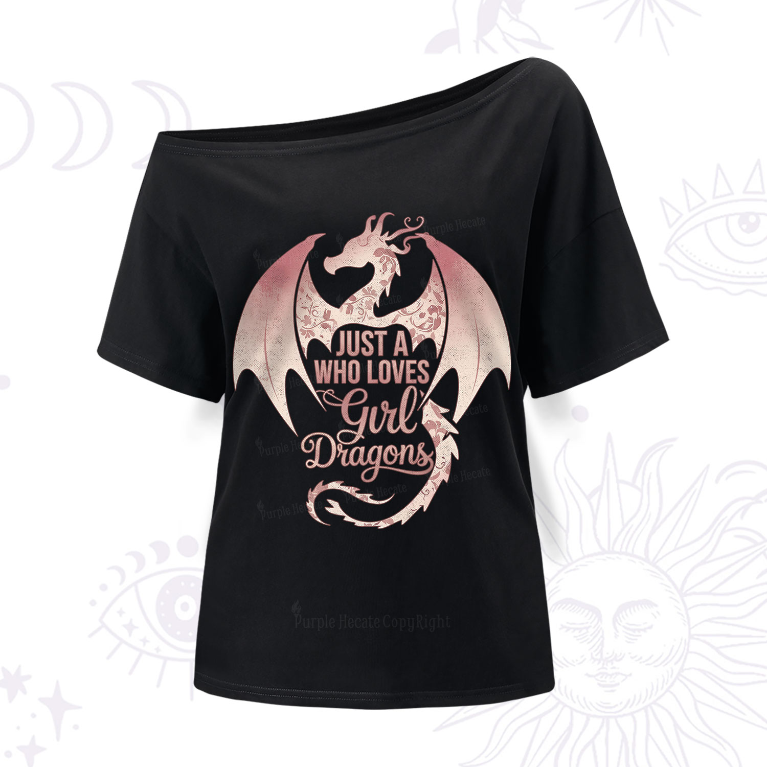 Purplehecate Just A Girl Who Loves Dragons One Shoulder T-Shirt