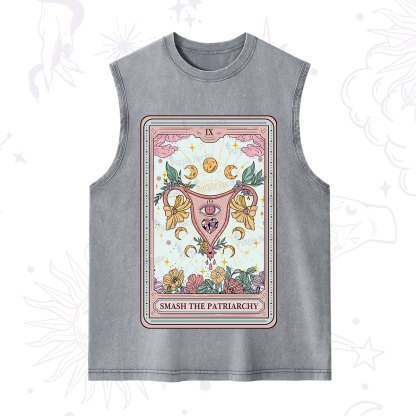 Purplehecate The Smash the Patriarchy Tarot Washed Tank
